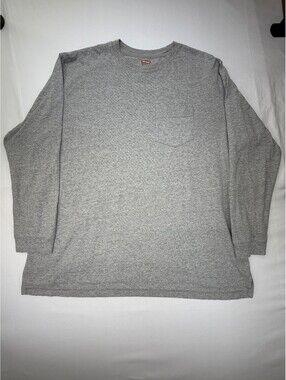 Craftsman Men's Long Sleeve Shirt Pullover Pocket Crew Neck Size XXL Grey